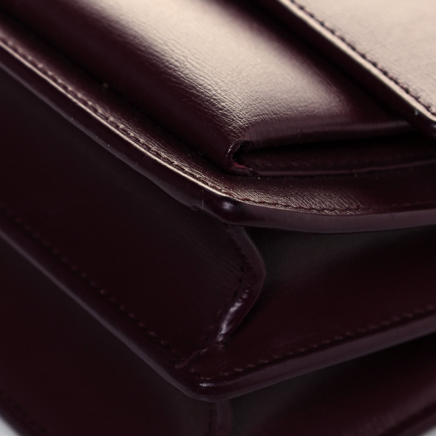 Saint Laurent Calfskin Medium Monogram Sunset Bordeaux 9 of 12