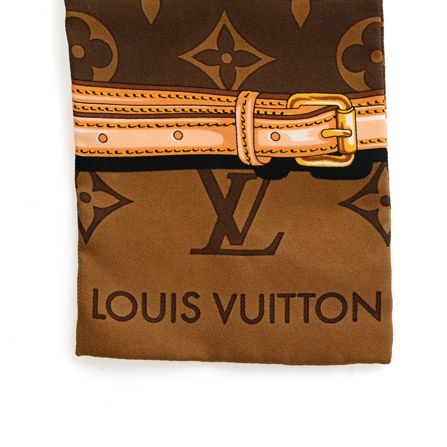 Silk Monogram Confidential Bandeau Brown
