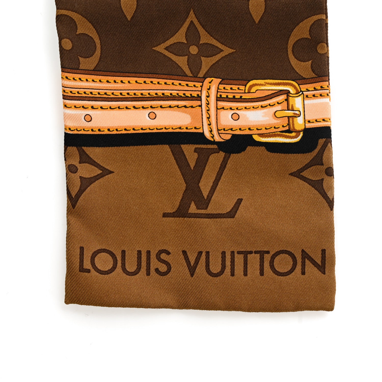 Louis Vuitton Silk Monogram Confidential Bandeau Brown 3 of 4