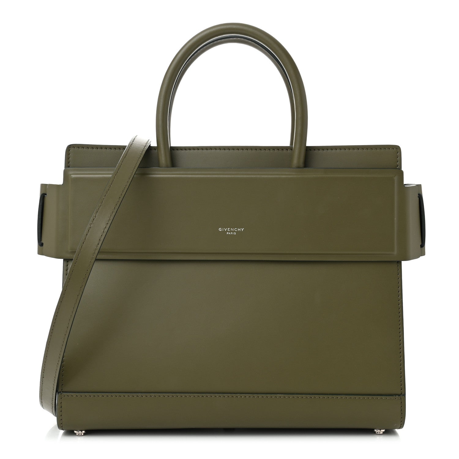 Givenchy Smooth Calfskin Small Horizon Satchel Khaki 1 of 10