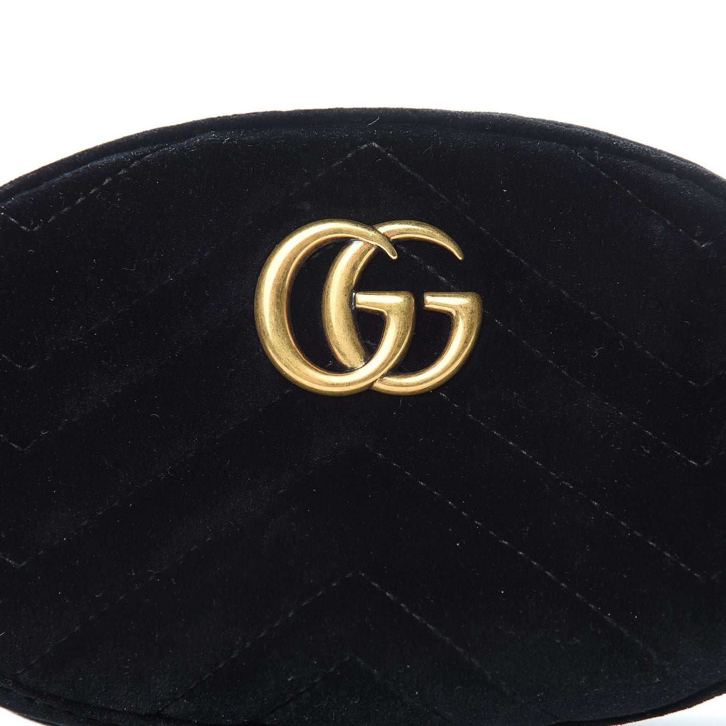Velvet Matelasse GG Marmont Belt Bag 95 38 Black