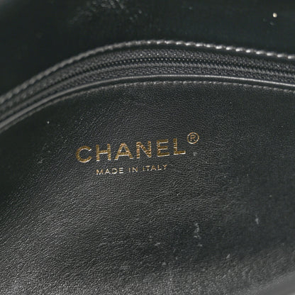 Chanel Calfskin Chevron Quilted Medal Flap Clutch Black 6 of 7