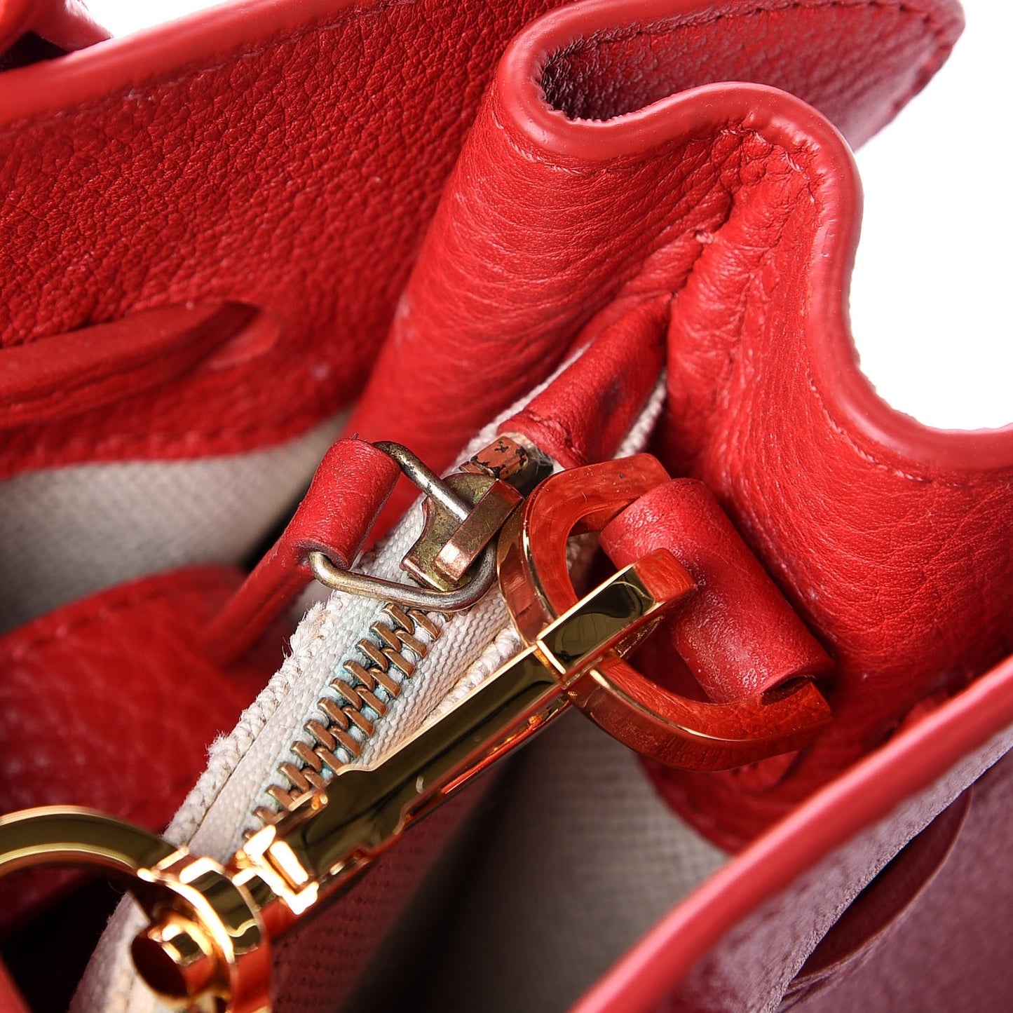 Calfskin Mini Sun Bag Red