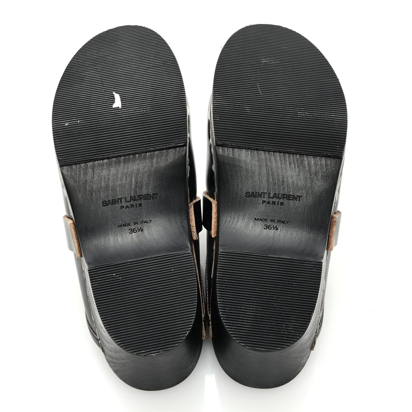 Smooth Calfskin Le Maillon Clogs 36.5 Black