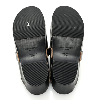Saint Laurent Smooth Calfskin Le Maillon Clogs 36.5 Black 5 of 8