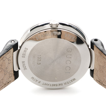 Gucci Stainless Steel Calfskin 37mm Interlocking G Quartz Watch Black 4 of 5