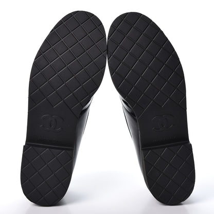 Chanel Patent Calfskin Lace Up Oxfords 40.5 Black 8 of 10