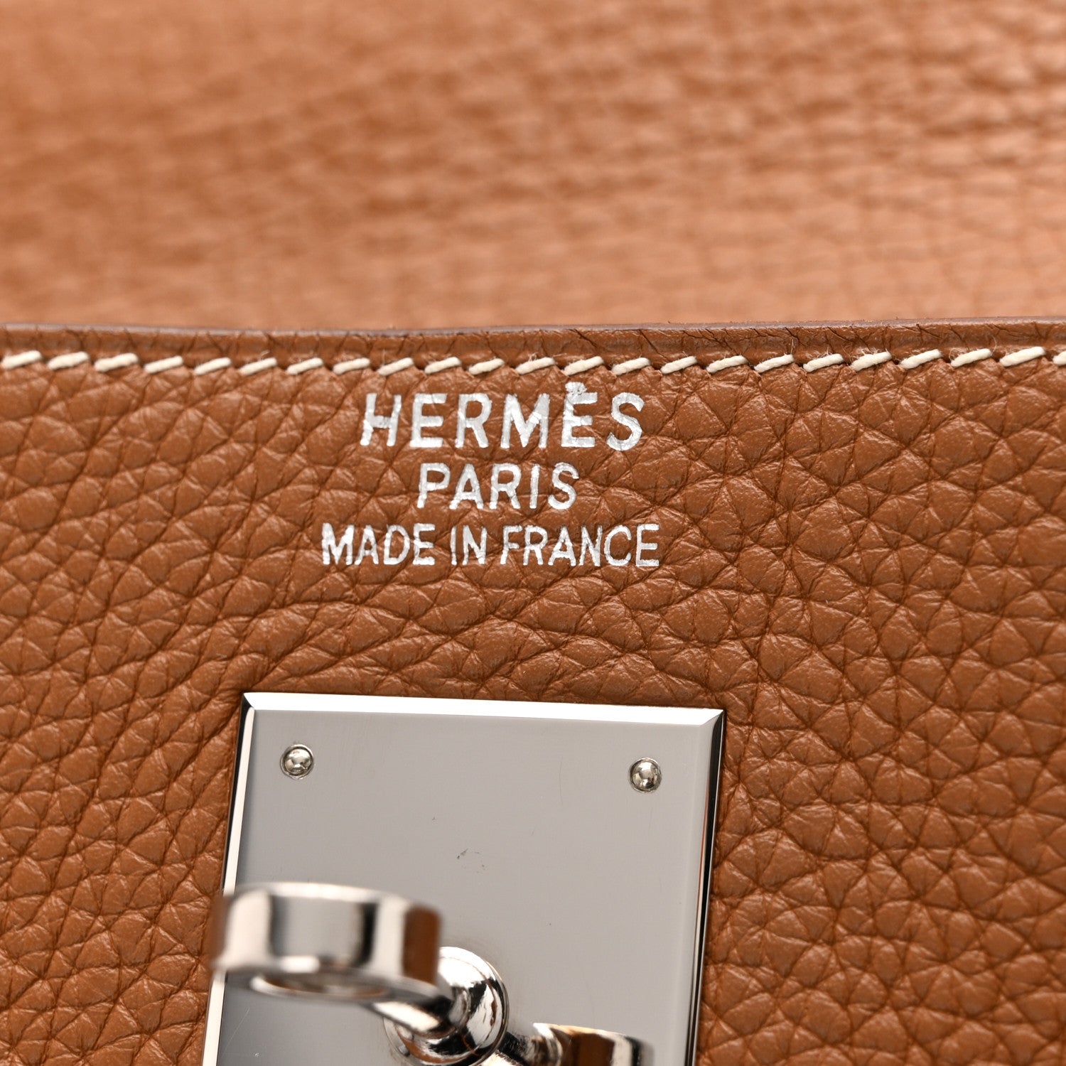 Hermes Taurillon Clemence Kelly Retourne 35 Gold 6 of 19