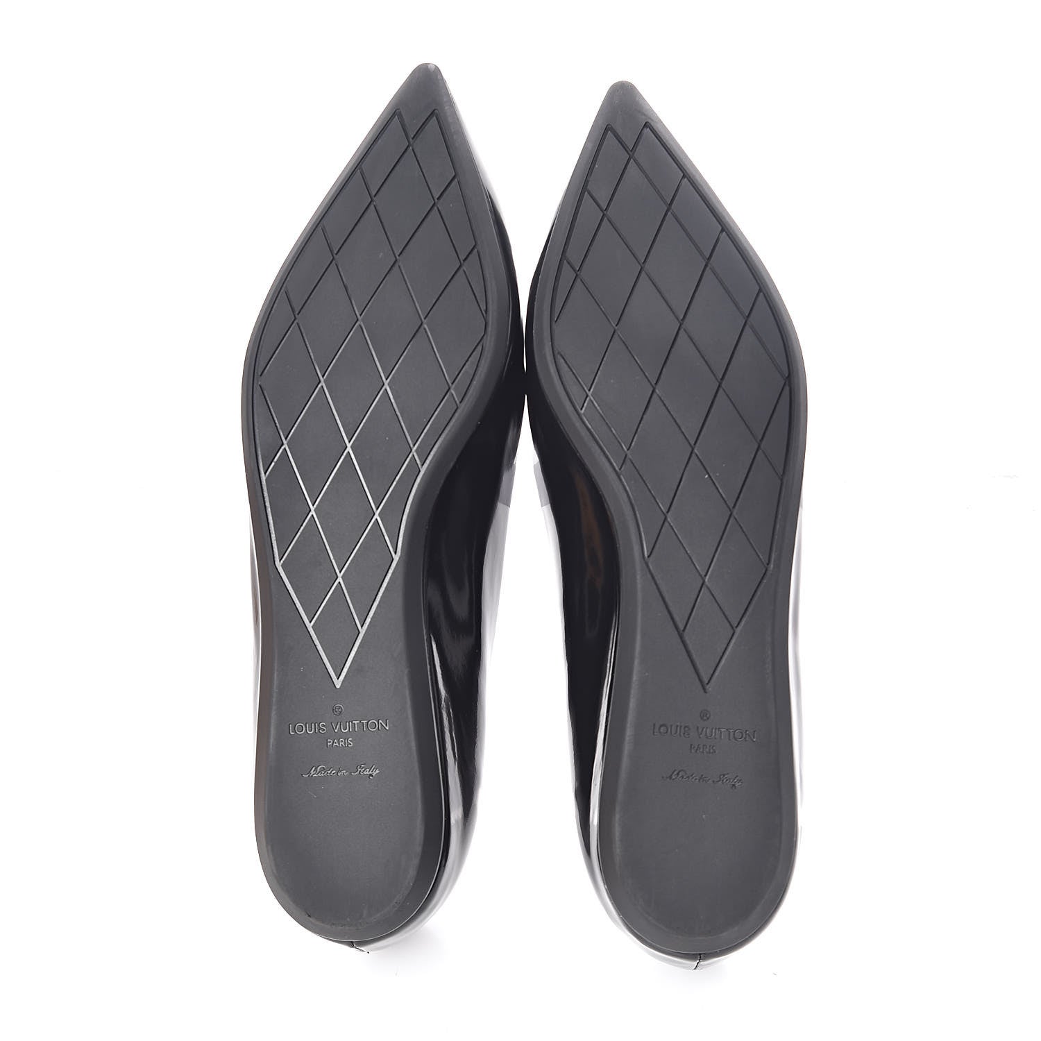 Louis Vuitton Glazed Calfskin Heartbreaker Ballerina Flats 37.5 Black 5 of 9