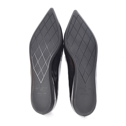 Louis Vuitton Glazed Calfskin Heartbreaker Ballerina Flats 37.5 Black 5 of 9