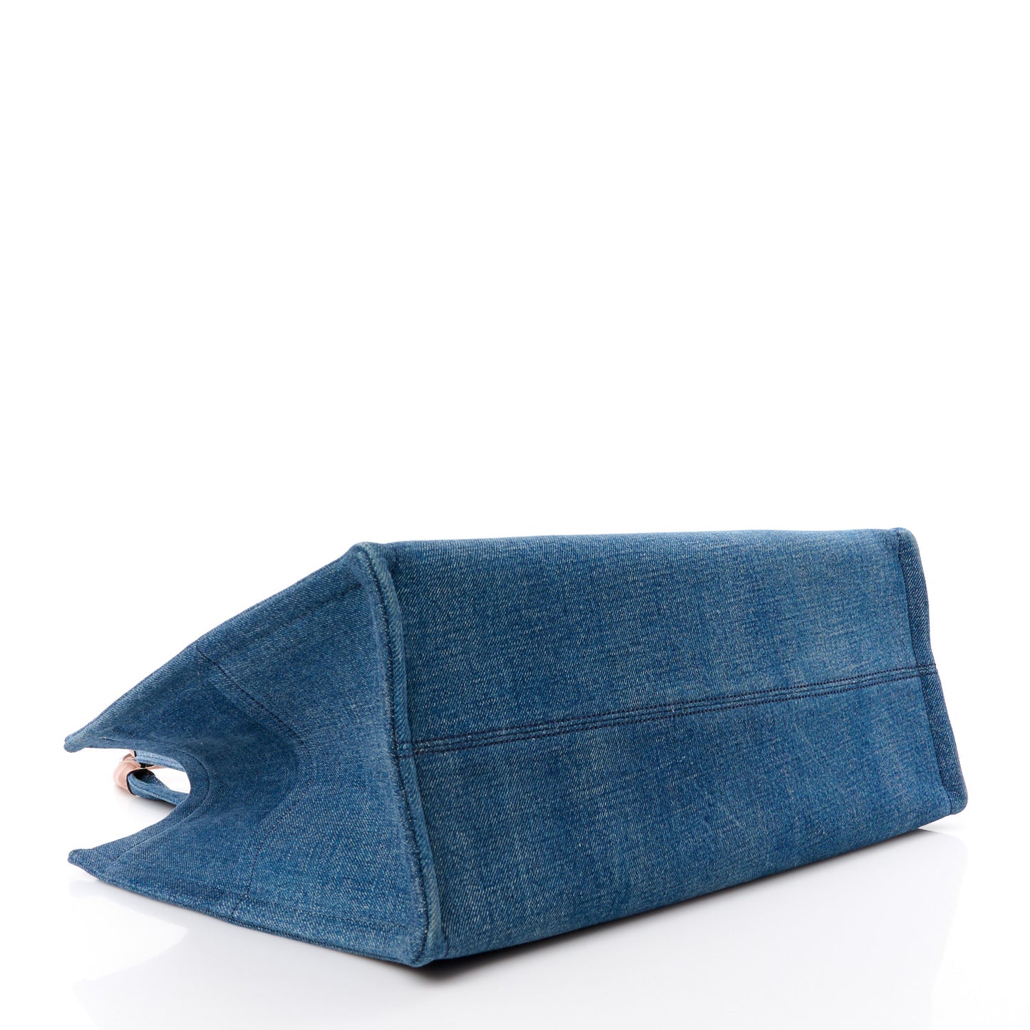 Denim Large Thais Cabas Navy Tan