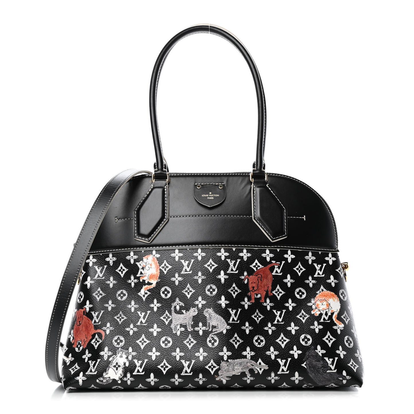 Calfskin Catogram Alma Souple MM Black