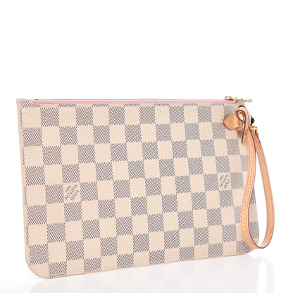 Louis Vuitton Damier Azur Neverfull MM GM Pochette Rose Ballerine 3 of 12