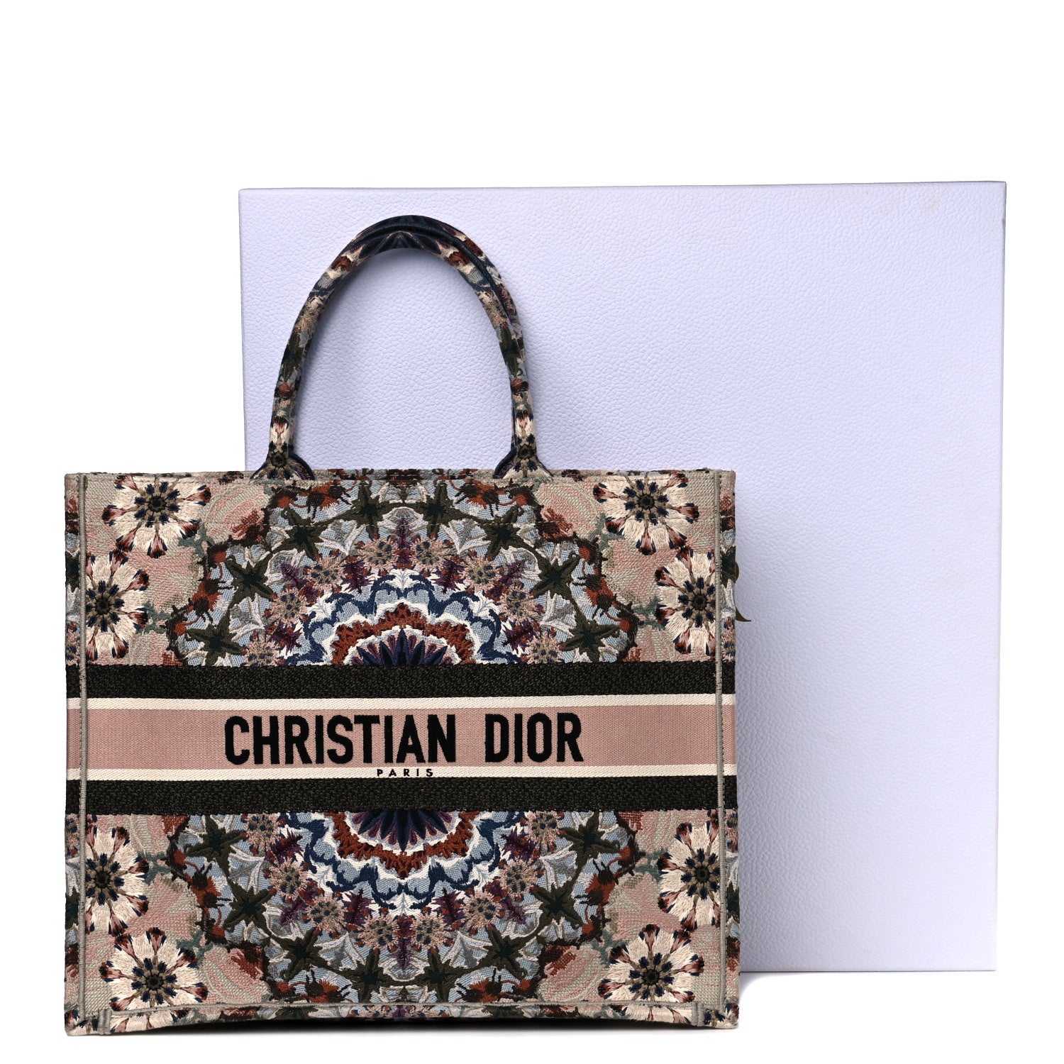 Christian Dior Canvas Embroidered KaleiDioroscopic Book Tote Multicolor 10 of 10