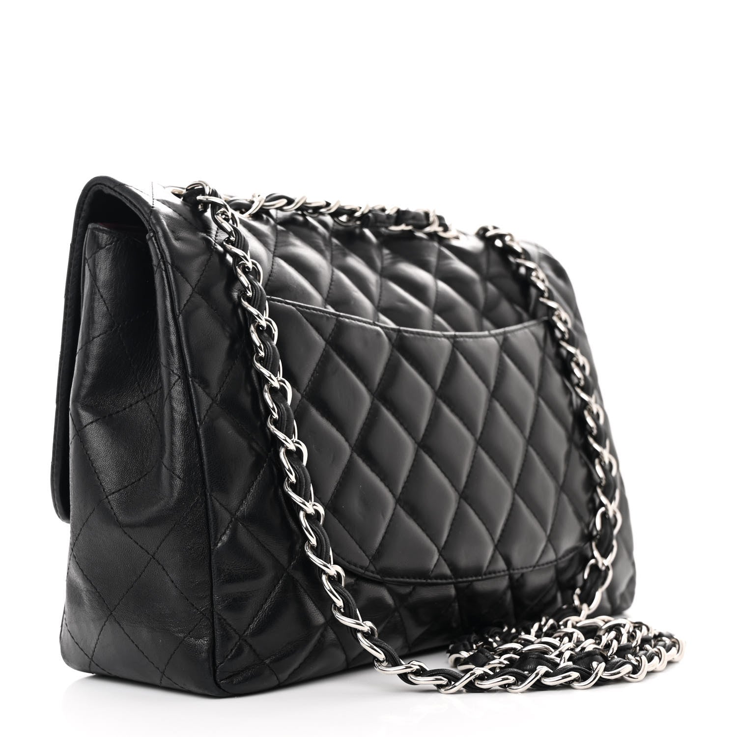 Chanel Lambskin Quilted Jumbo Single Flap Black 3 of 11