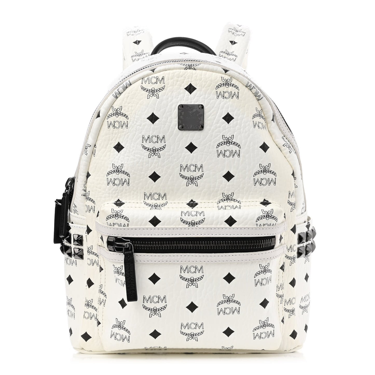 Visetos Small Side Stud Stark Backpack White