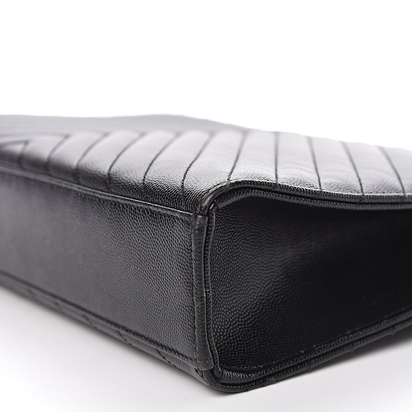 Grain De Poudre Matelasse Chevron Large Monogram Satchel Black