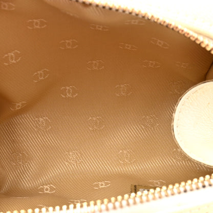 Chanel Grained Calfskin CC Button Small Pouch Cosmetic Case Yellow 5 of 9