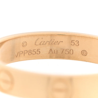 Cartier 18K Yellow Gold 3.5mm LOVE Wedding Band Ring  53 6.5 4 of 5