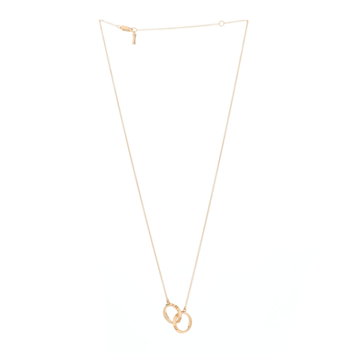 18K Yellow Gold Interlocking Atlas Open Pendant Necklace