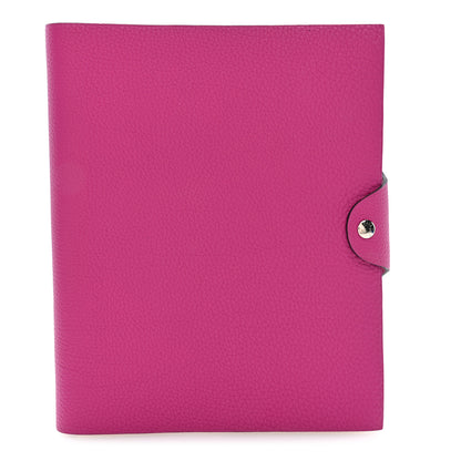 Hermes Togo Ulysse MM Notebook Cover Rose Pourpre 1 of 8