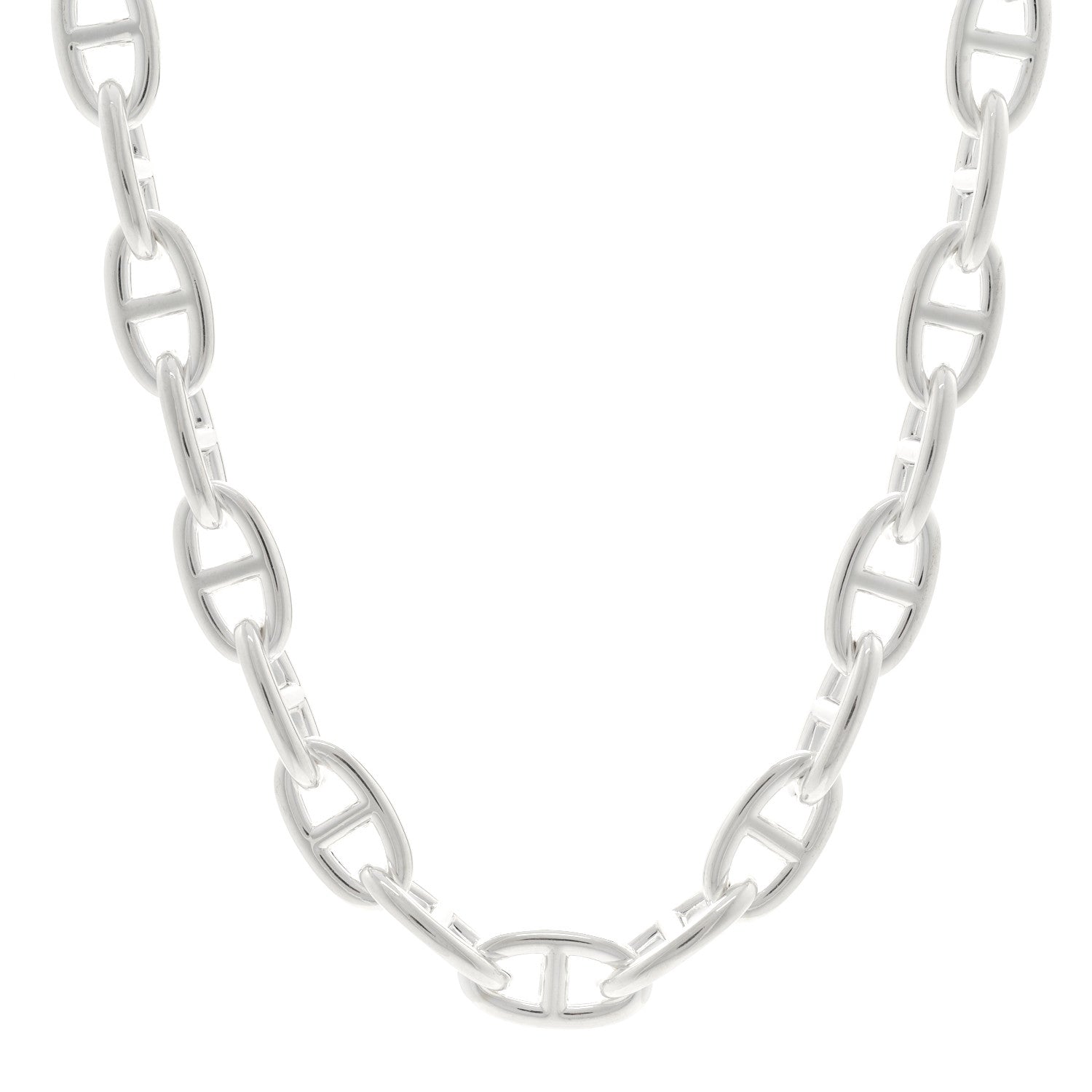 Hermes Sterling Silver GM Chaine D'Ancre Necklace 1 of 6