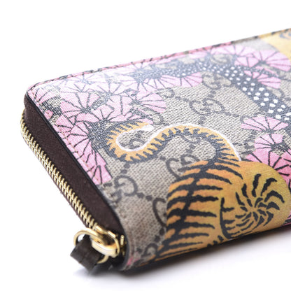 Gucci GG Supreme Monogram Bengal Zip Around Wallet Beige Pink 7 of 8