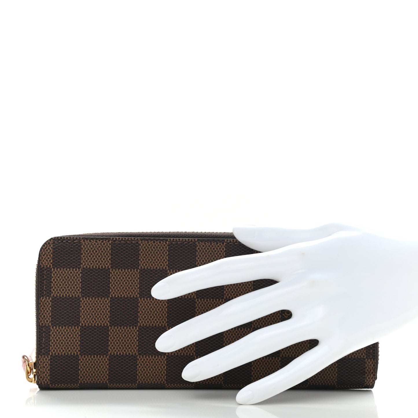 Damier Ebene Clemence Wallet Rose Ballerine