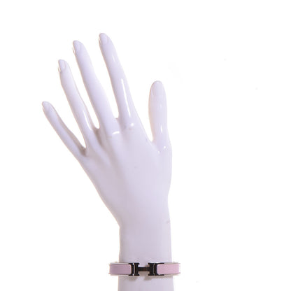 Hermes Enamel Narrow Clic Clac H Bracelet PM Rose Dragee 2 of 5