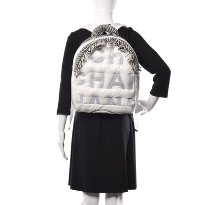 Chanel Nylon Tweed Coco Neige Small Doudoune Backpack Ivory 2 of 10