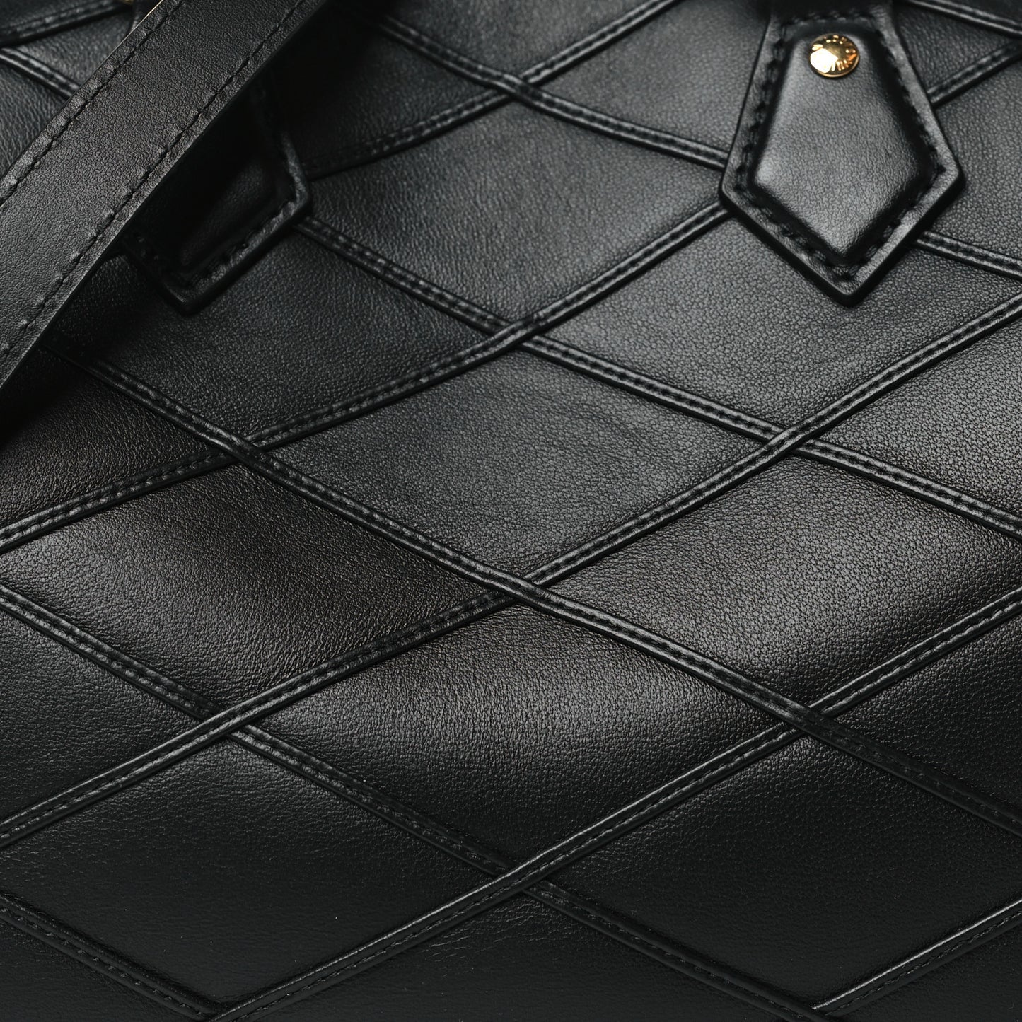 Lambskin Malletage Speedy Bandouliere 25 Black