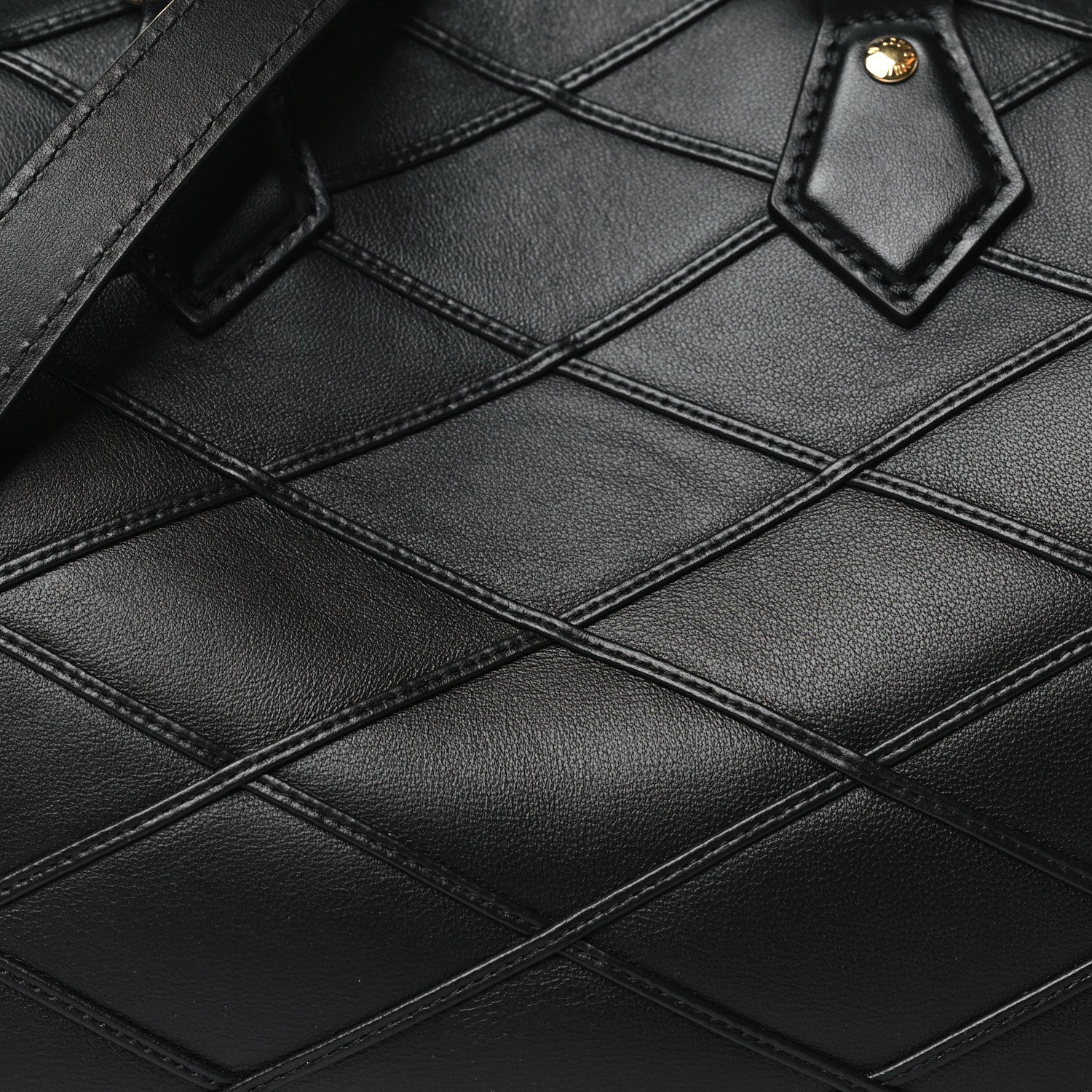 Louis Vuitton Lambskin Malletage Speedy Bandouliere 25 Black 7 of 9