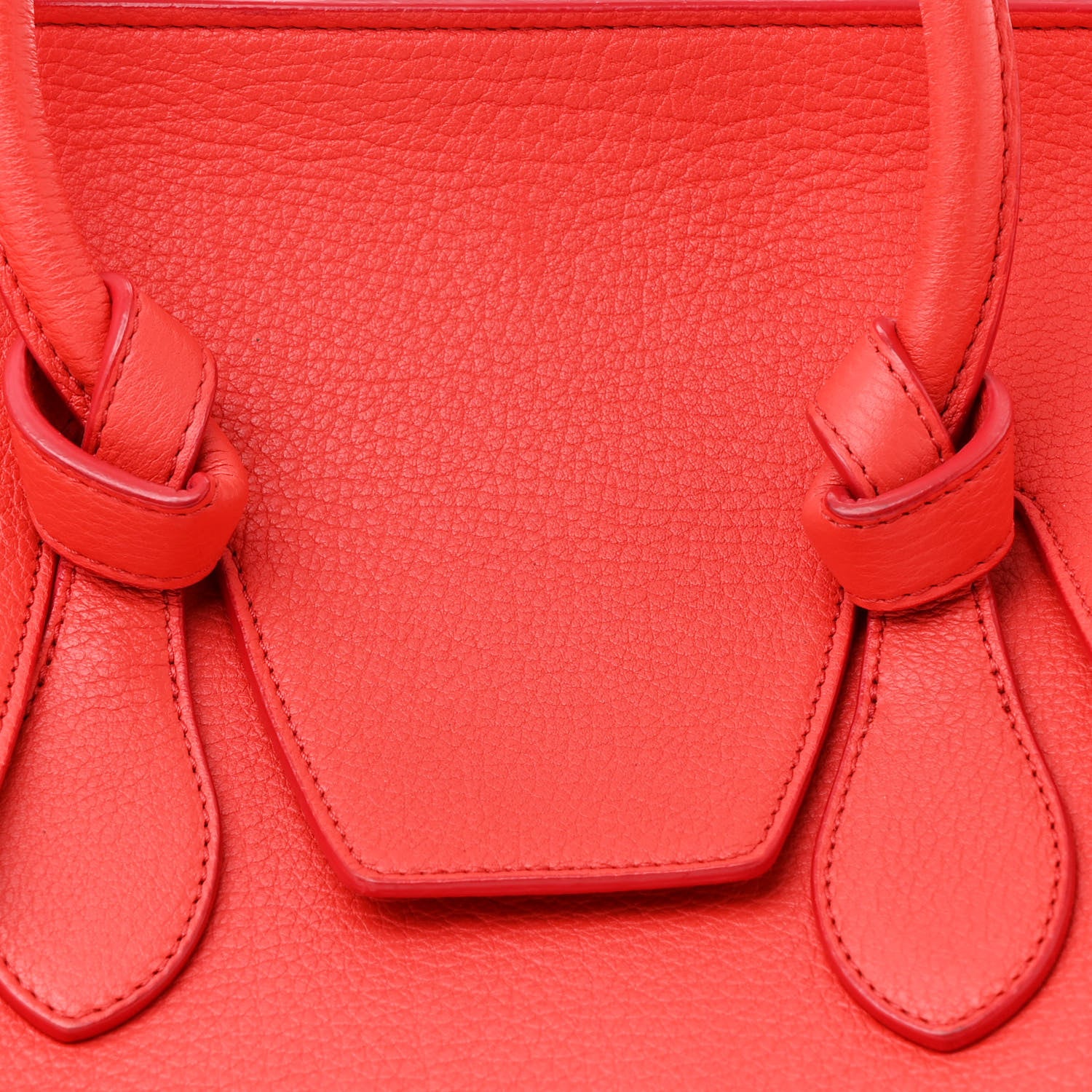 Celine Crisped Calfskin Small Tie Knot Tote Vermillion 10 of 18