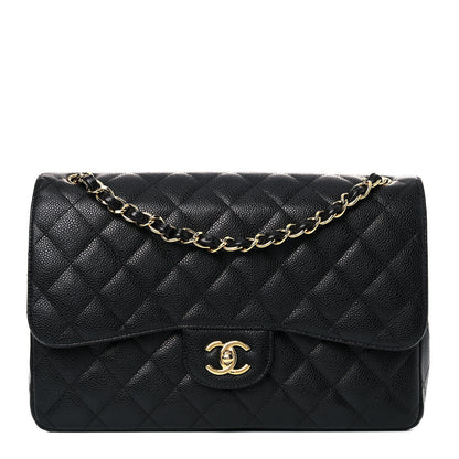 Chanel Caviar Quilted Jumbo Double Flap Black 1 of 17