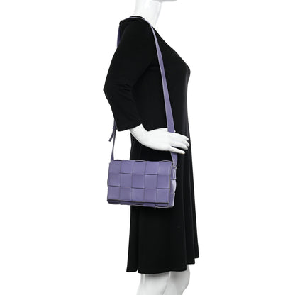 Bottega Veneta Lambskin Intreccio Cassette Crossbody Bag Wisteria 2 of 13
