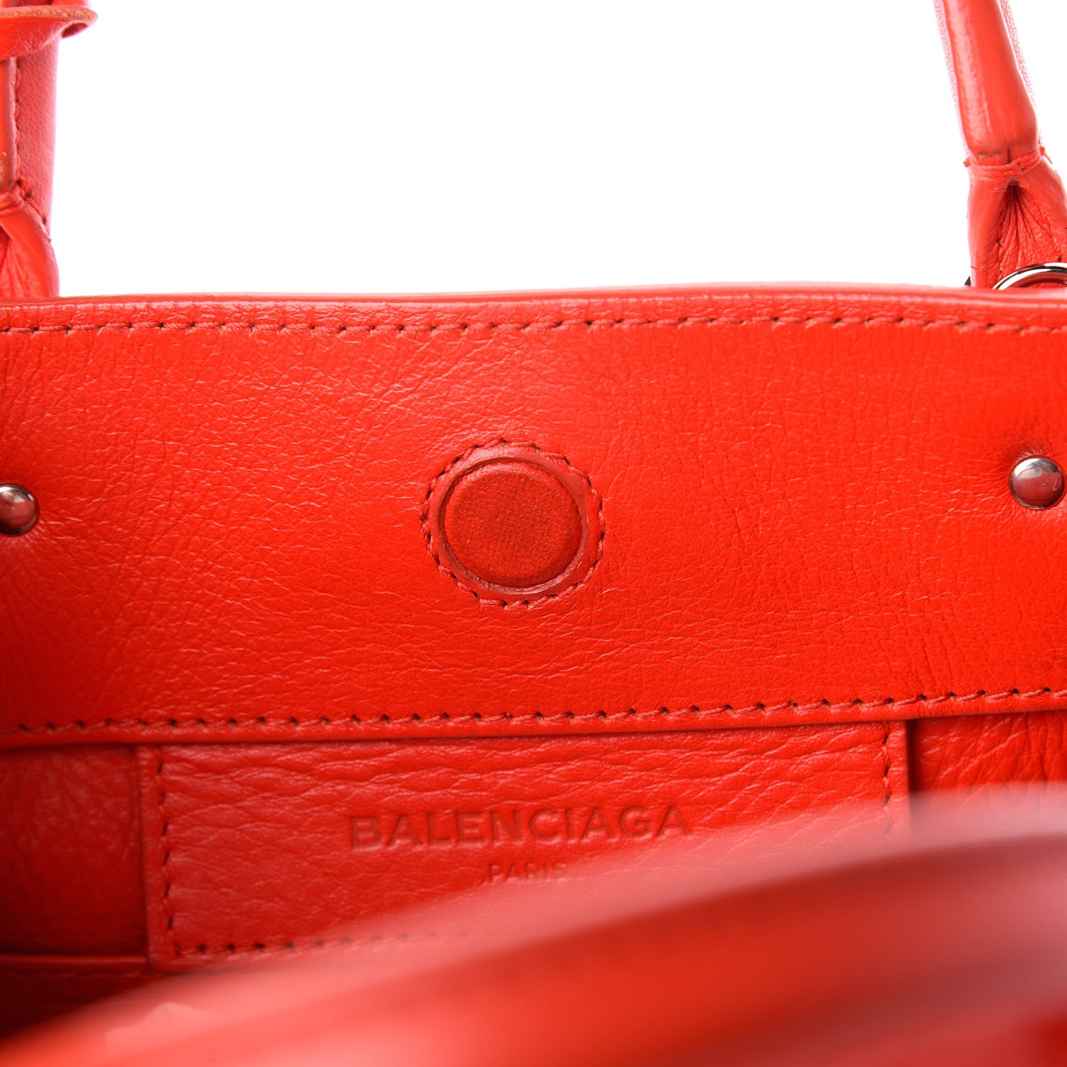 Balenciaga Calfskin Papier Mini A4 Zip Around Tote Rouge Coquelicot 7 of 12