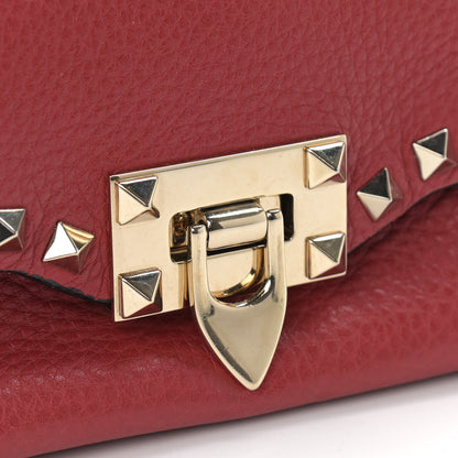 Valentino Garavani Pebbled Calfskin Mini Rockstud Crossbody Bag Rosso Valentino 14 of 14