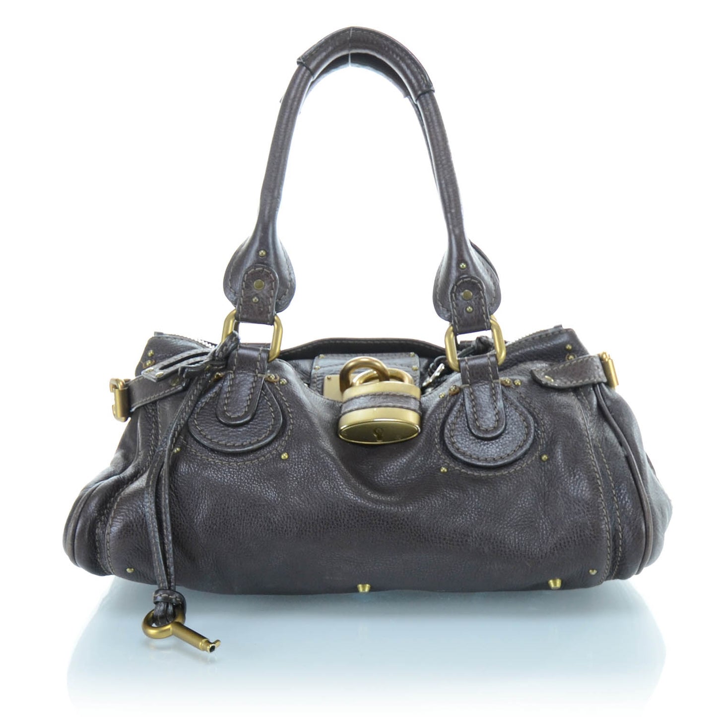 Leather Paddington Satchel Bordeaux