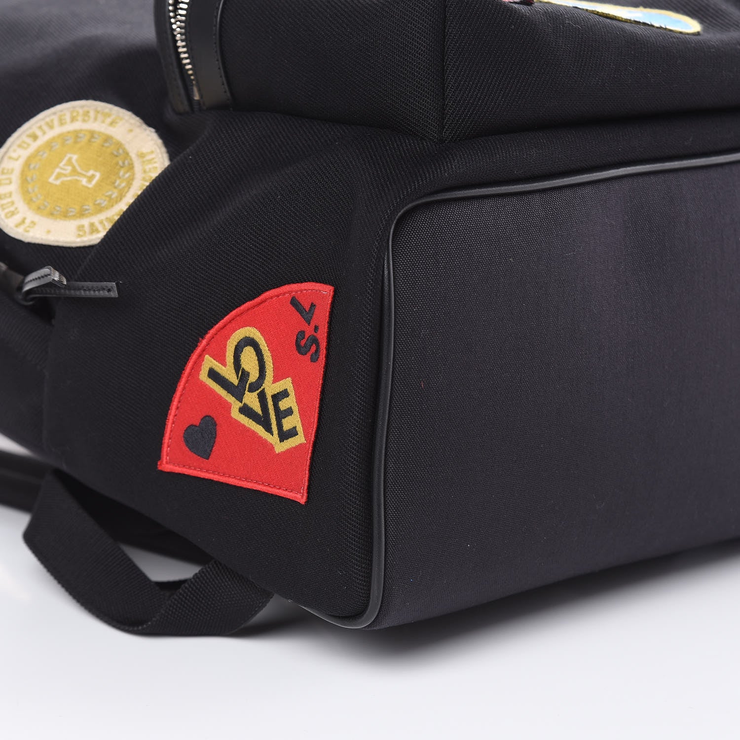 Saint Laurent Twill Patches City Backpack Black 7 of 8