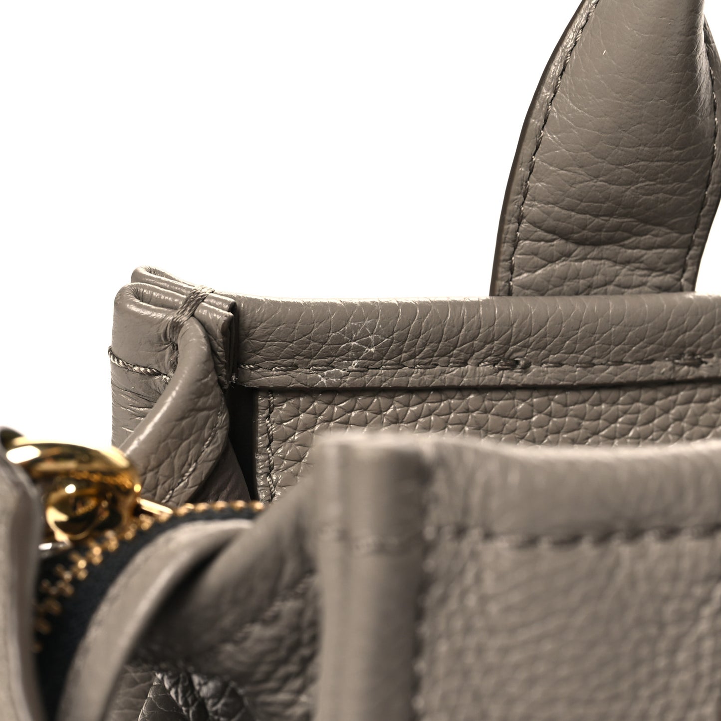 Grained Calfskin Small The Tote Bag Cement