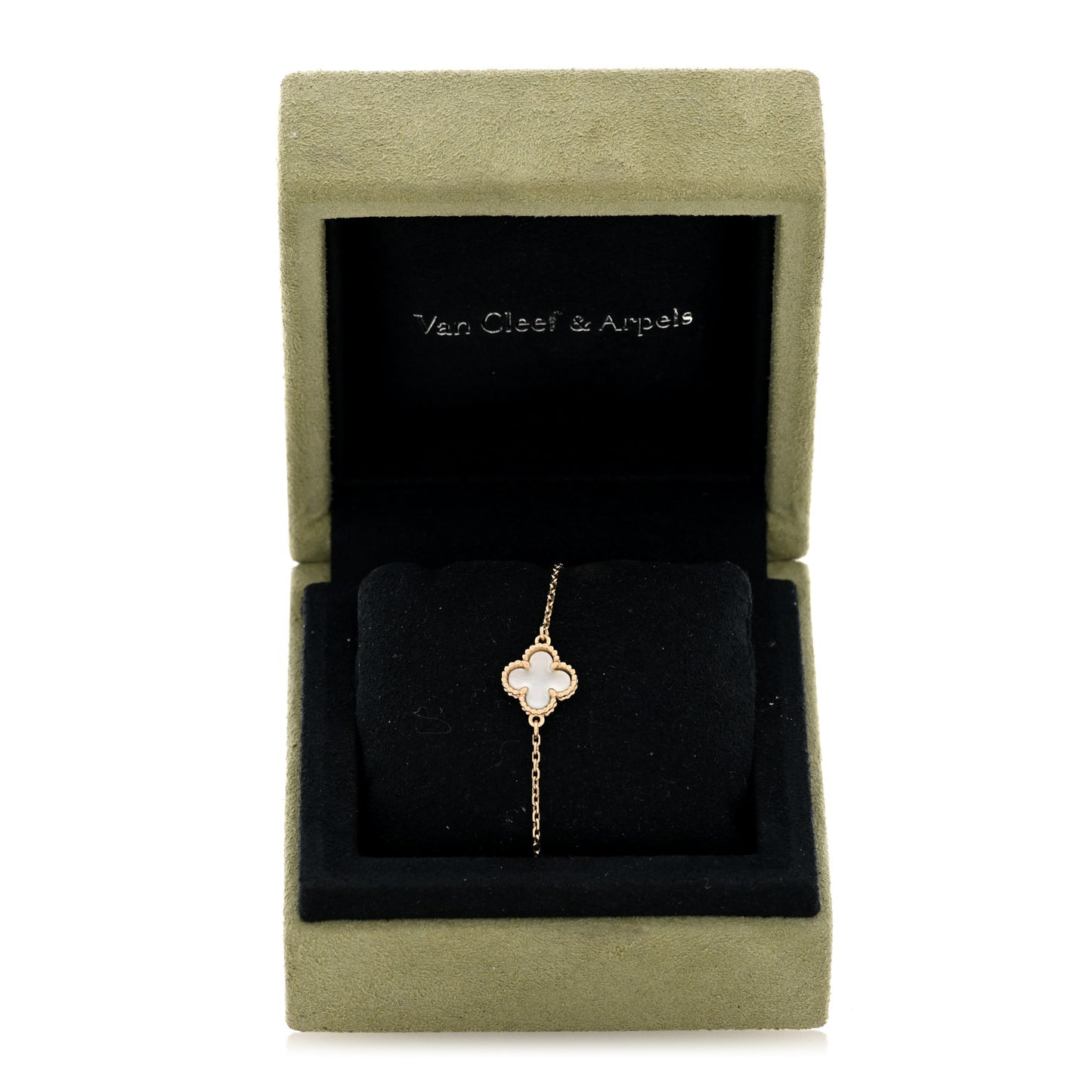 18K Yellow Gold Mother of Pearl Sweet Alhambra Bracelet