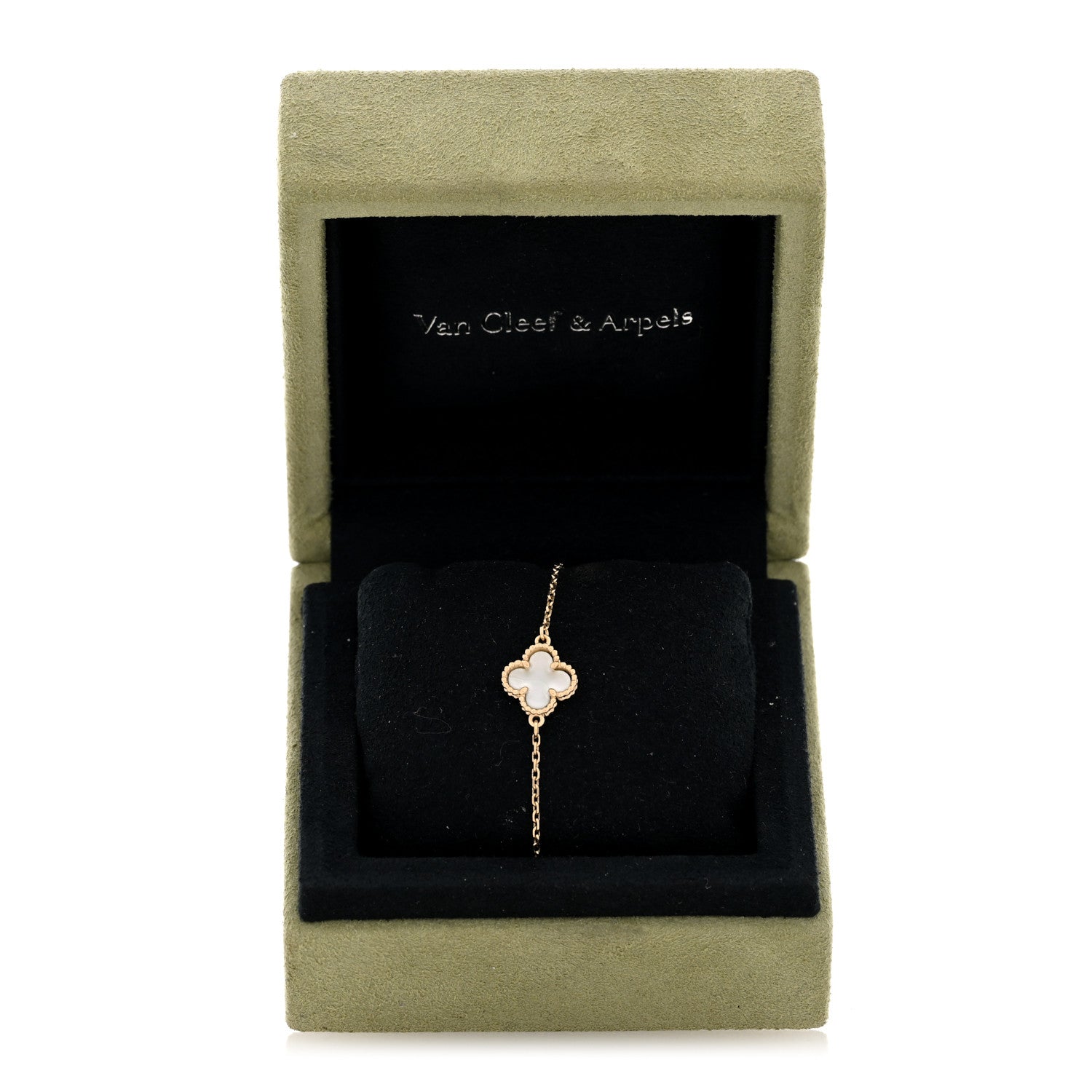 Van Cleef & Arpels 18K Yellow Gold Mother of Pearl Sweet Alhambra Bracelet 4 of 4