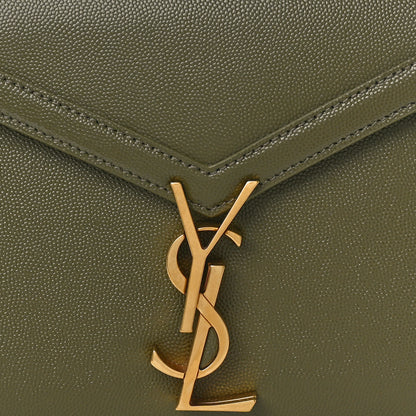Saint Laurent Grain de Poudre Mini Classic Monogram Cassandra Top Handle Olive 8 of 10