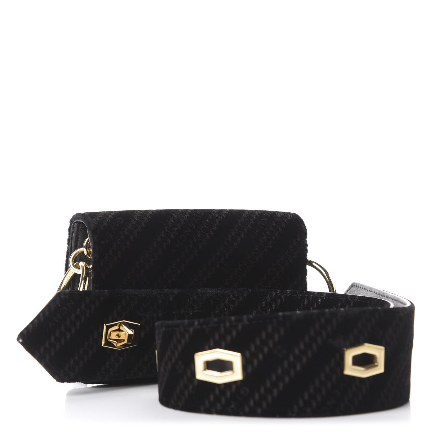 Givenchy Velvet Logo Nano Eden Shoulder Bag Black 3 of 10