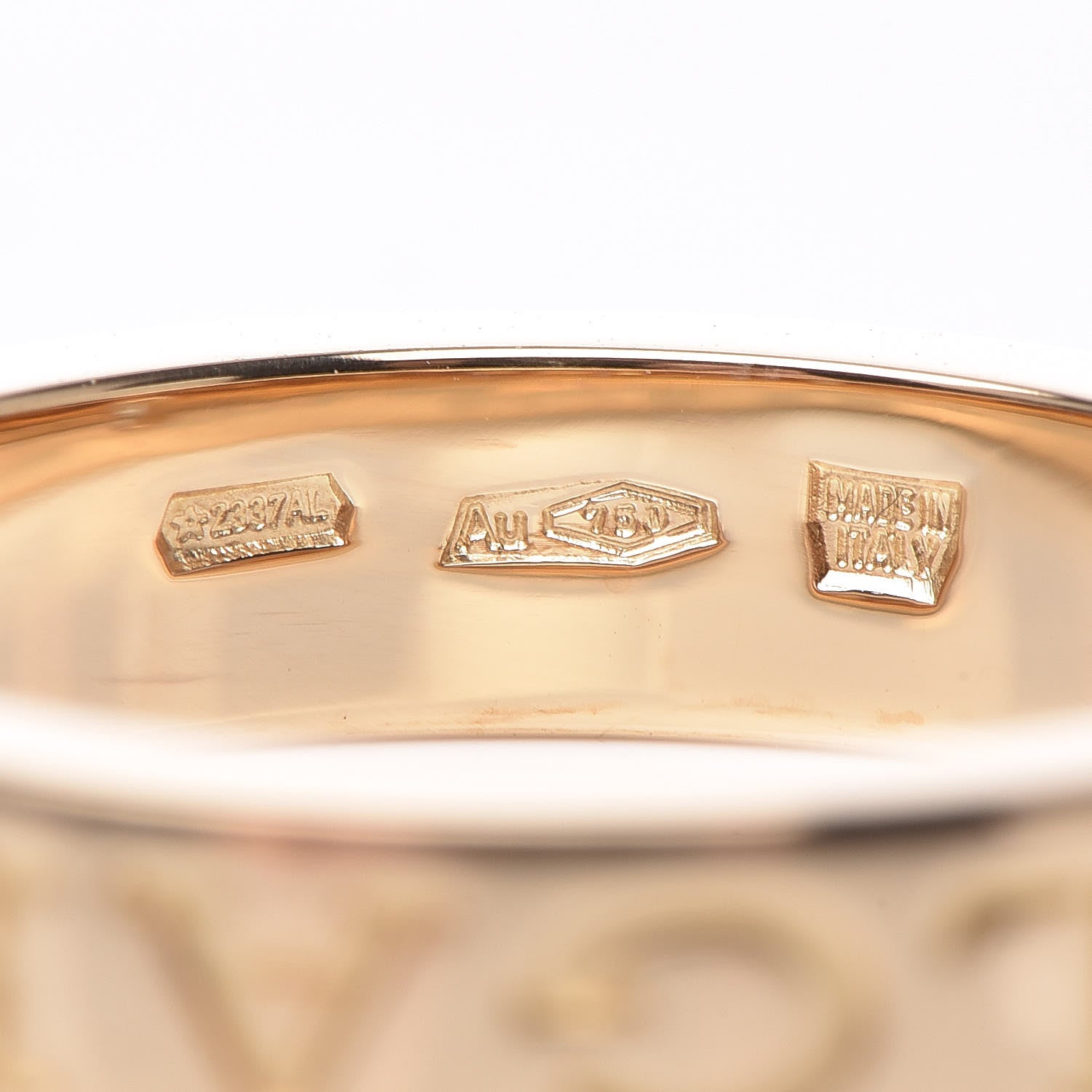 Bulgari 18K Yellow Gold Diamond B.Zero1 Essential Band Ring 50 5.5 4 of 4