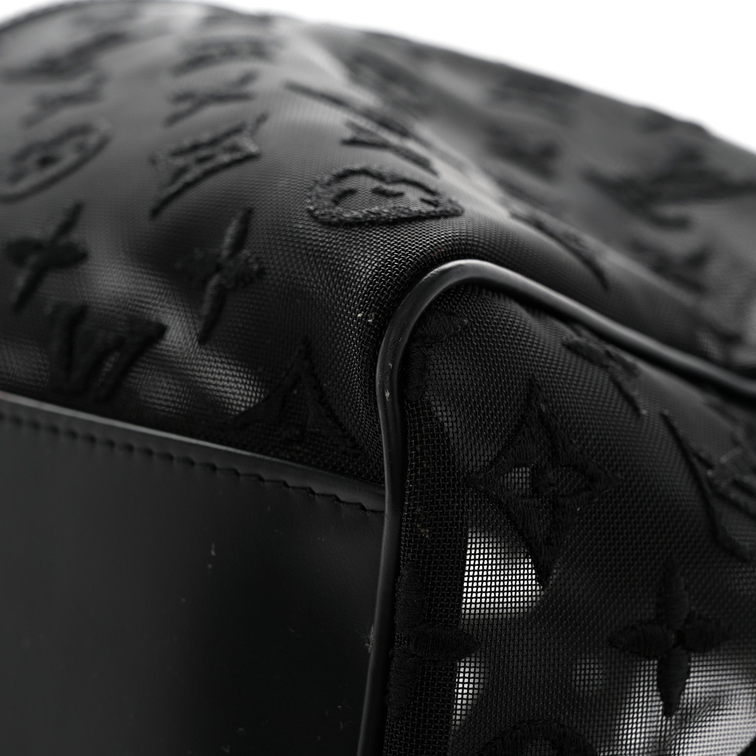 Louis Vuitton Monogram See Through Keepall Bandouliere 50 Black 8 of 18