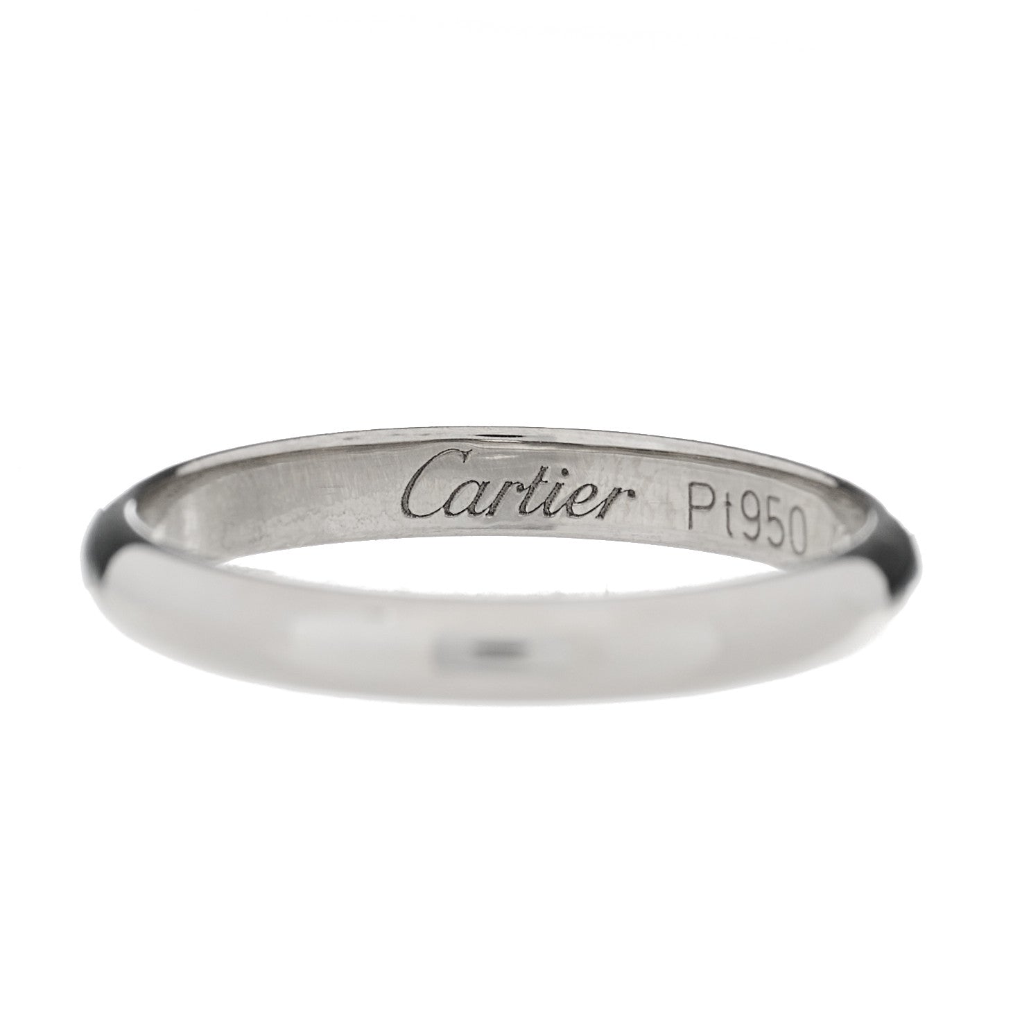 Cartier Platinum 2mm 1895 Wedding Band Ring 49 4.75 4 of 6