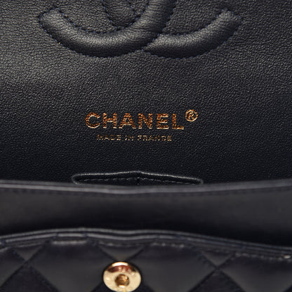 Chanel Lambskin Quilted Medium Double Flap Navy 6 of 19
