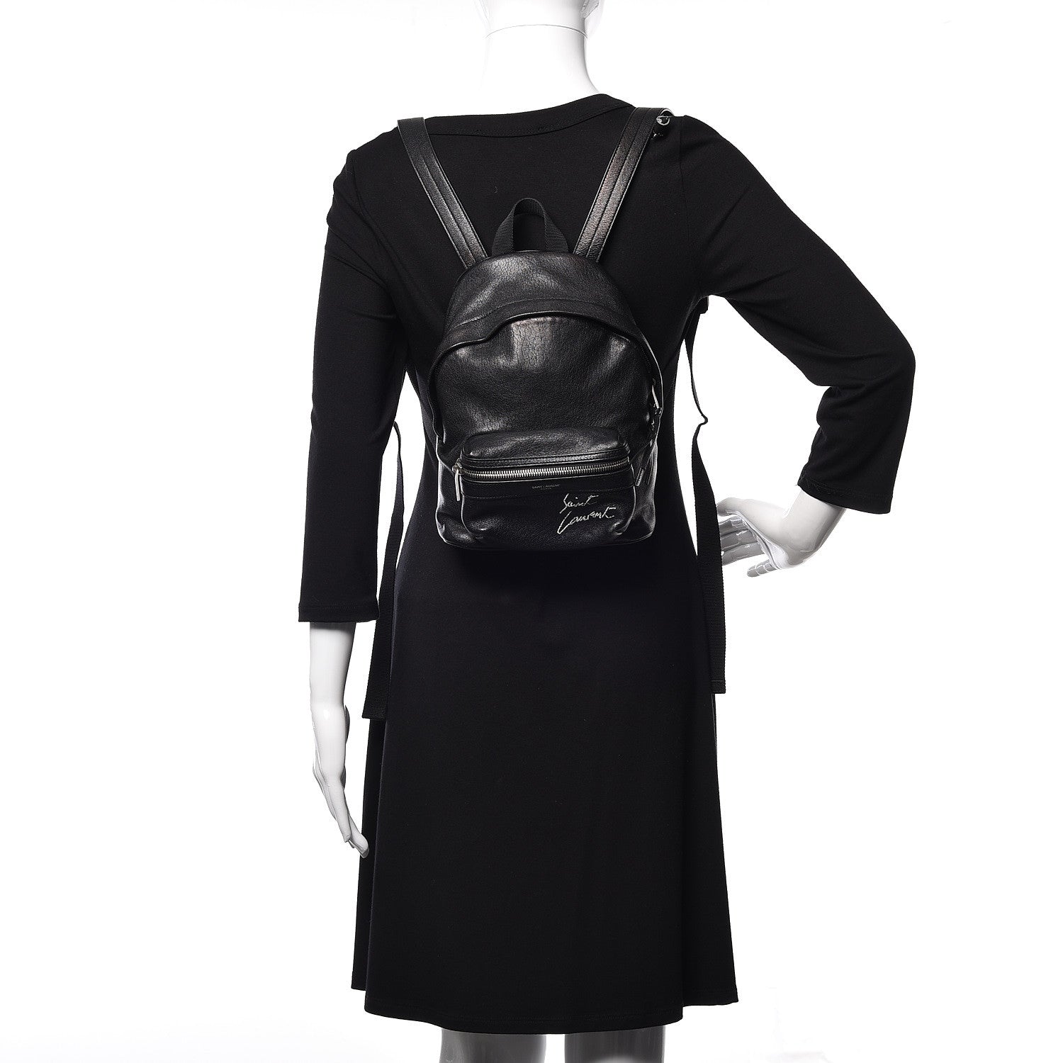 Saint Laurent Lambskin Mini Toy City Backpack Black 2 of 14