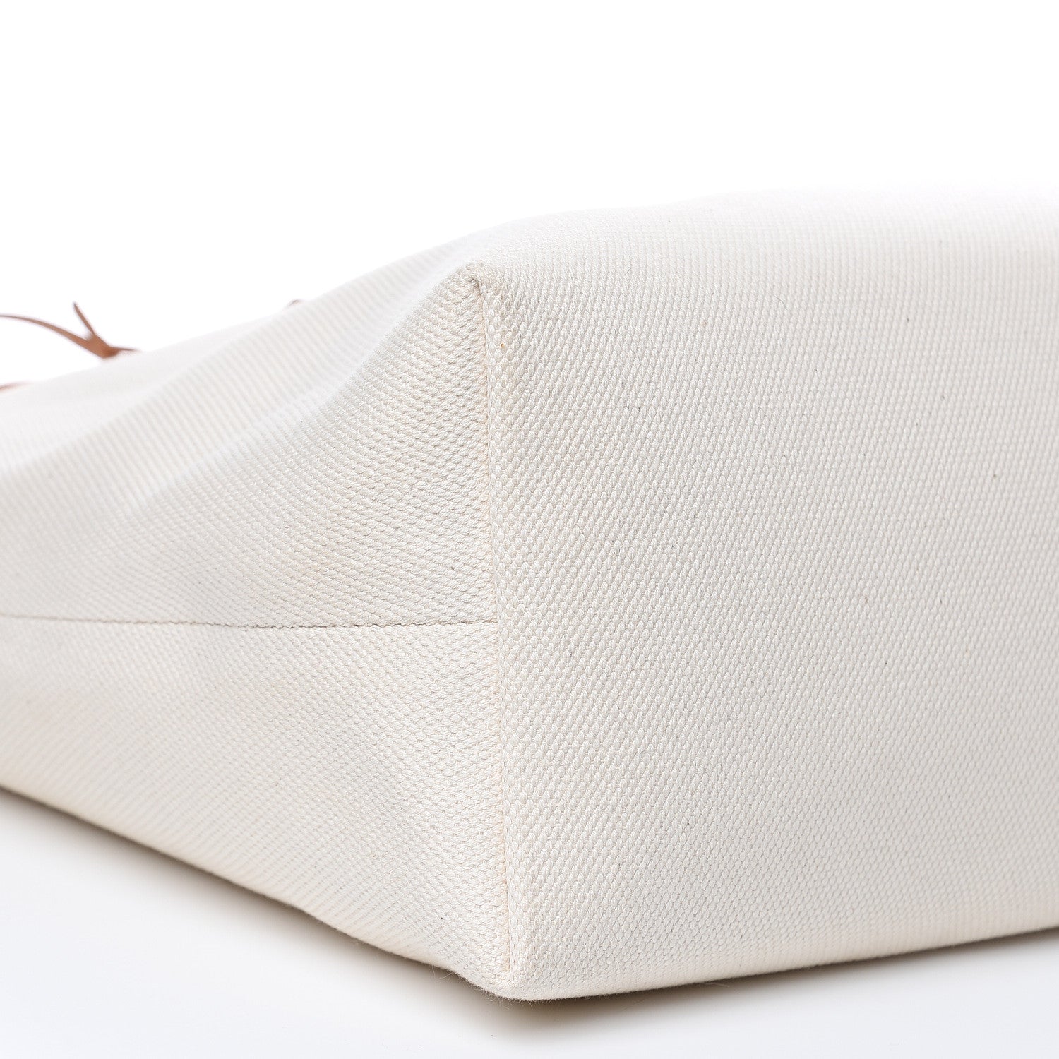 Celine Canvas Calfskin Horizontal Cabas Natural Tan 6 of 10